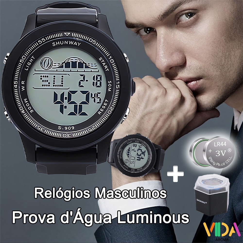Relógio Masculino Digital A Prova D Água Relógios De Pulso Esportivo ...