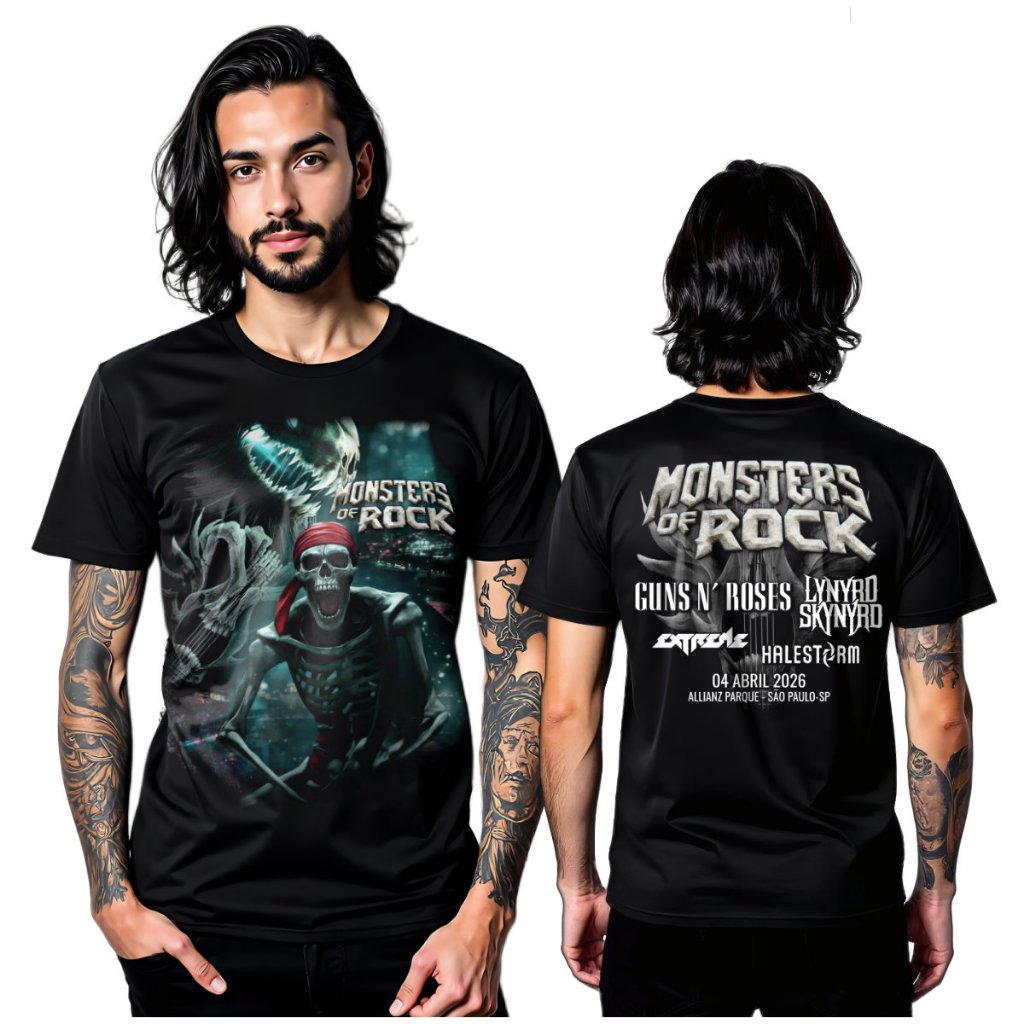 Camiseta Monsters Of Rock Abril 2026 | Shopee Brasil