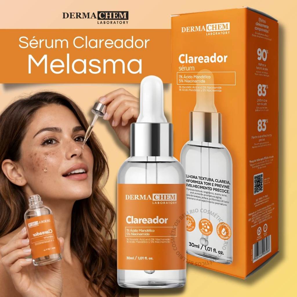 Sérum Clareador Dermachem Facial Clareia Manchas Melasma 30ml | Shopee ...