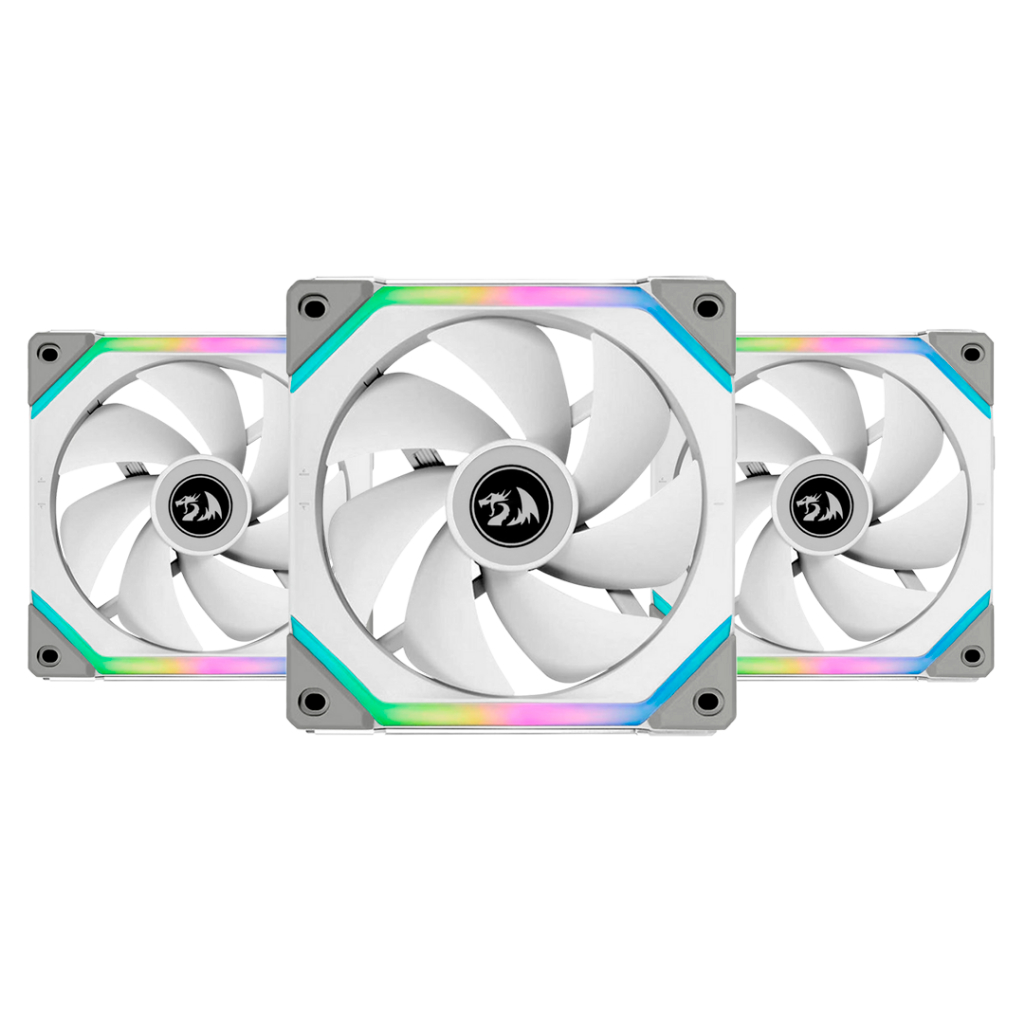 Kit de Fan Lian Li Uni Fan SL120 Redragon Spec Branco UF-SL120-3W SI