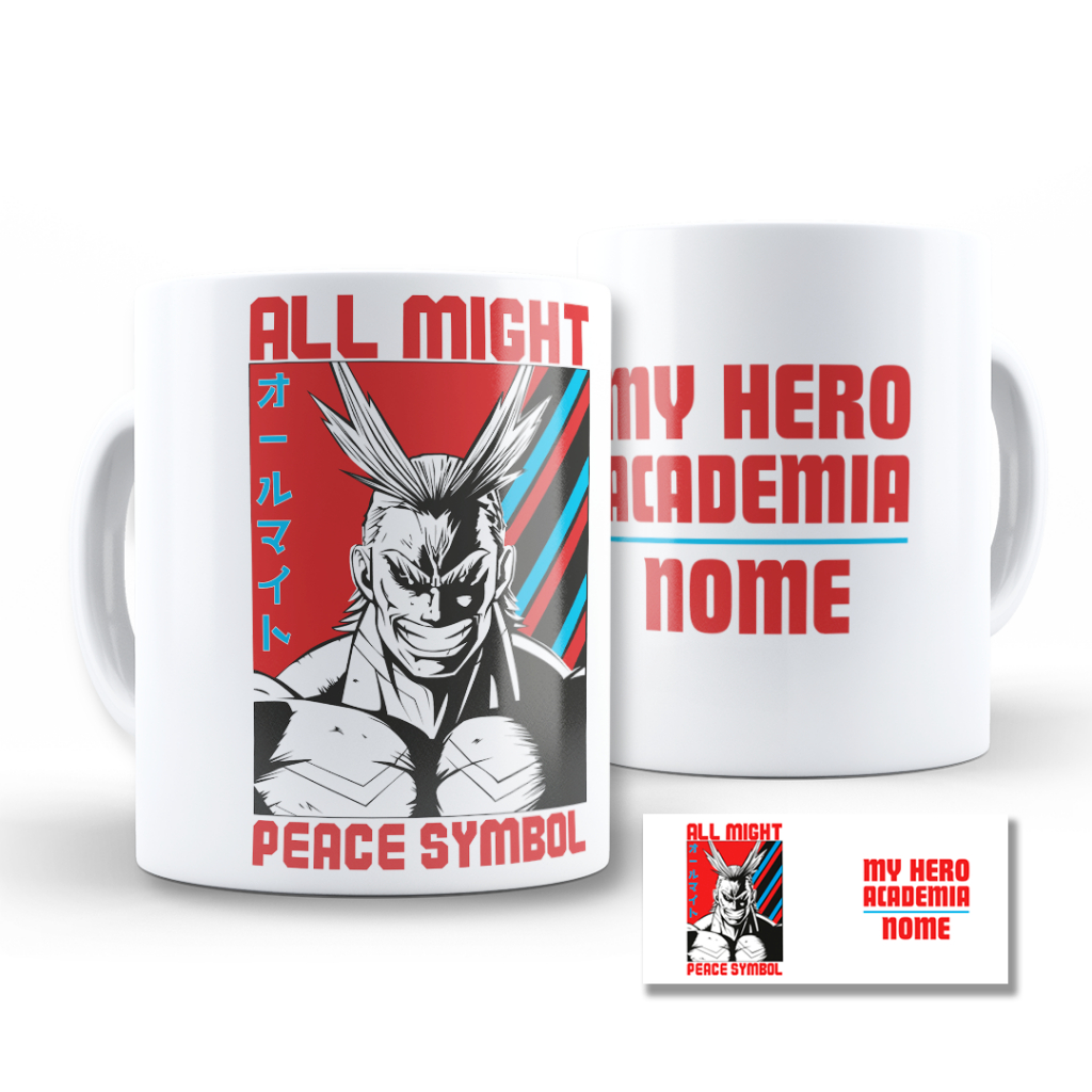 Caneca All Might Personalizada Com Nome | Presente Criativo | Boku No My  Hero Academia | Shopee Brasil