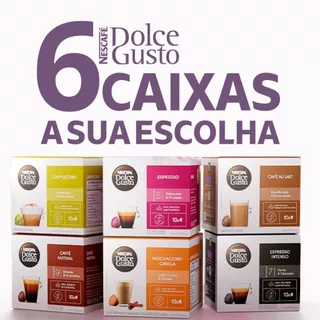 6 Caixas Dolce Gusto Nescafe 60 Cápsulas Escolha Seus Sabores Clássicos em Oferta na Shopee