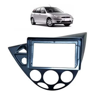 Moldura Para Central Multimidia 9'' Polegadas Ford Focus Preto 2001 À 2008