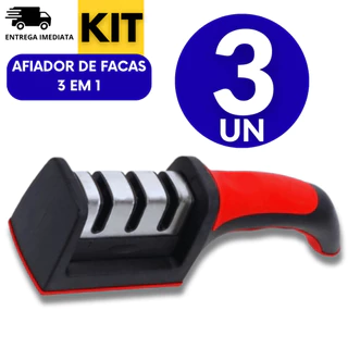 Conjunto 3 Afiador de Facas Profissional Amolador Profissional, Amolar, Aço Inoxidavel Cozinha Premium em Oferta na Shopee