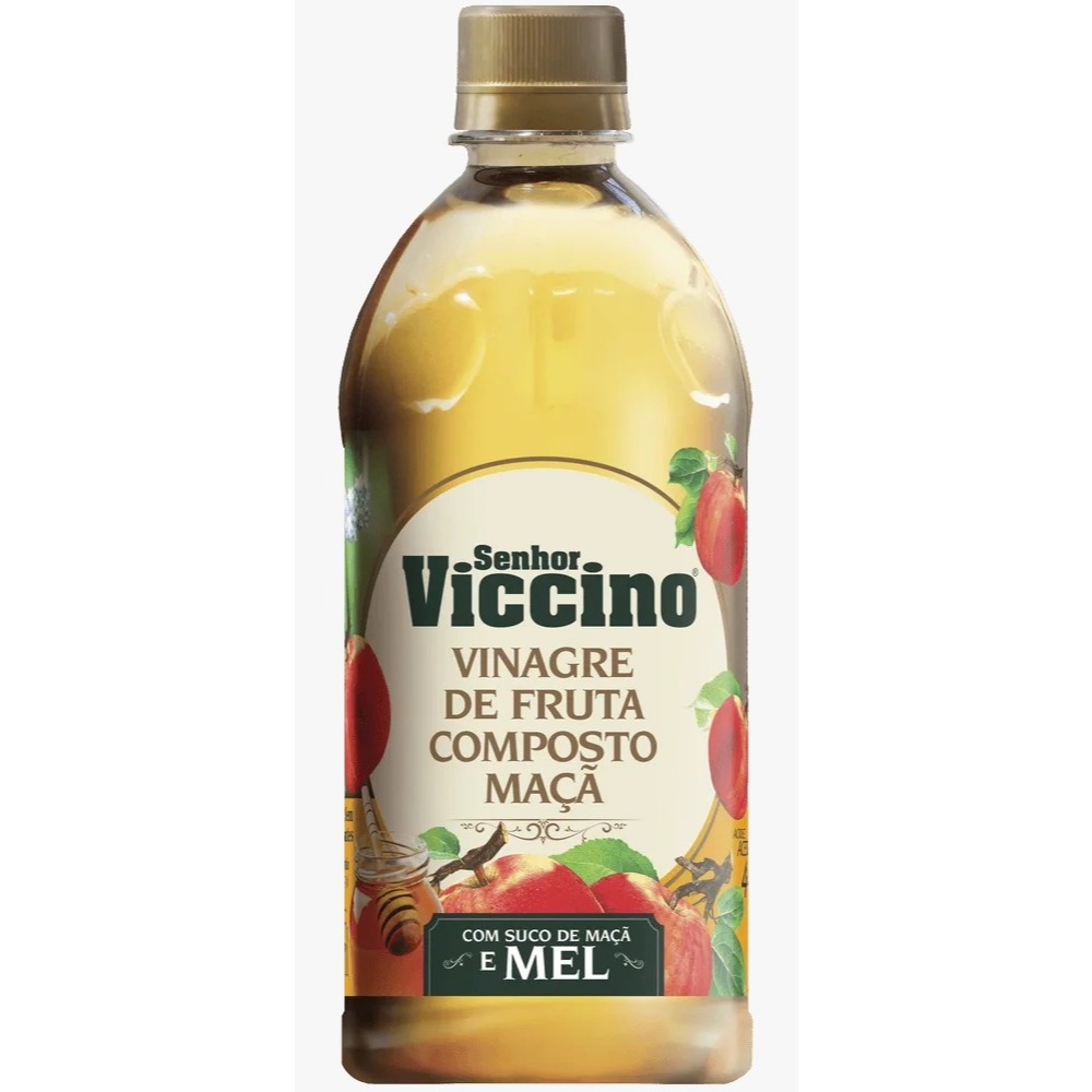 Vinagre de Fruta Composto Suco de Maçã e Mel 500ml - Senhor Viccino ...