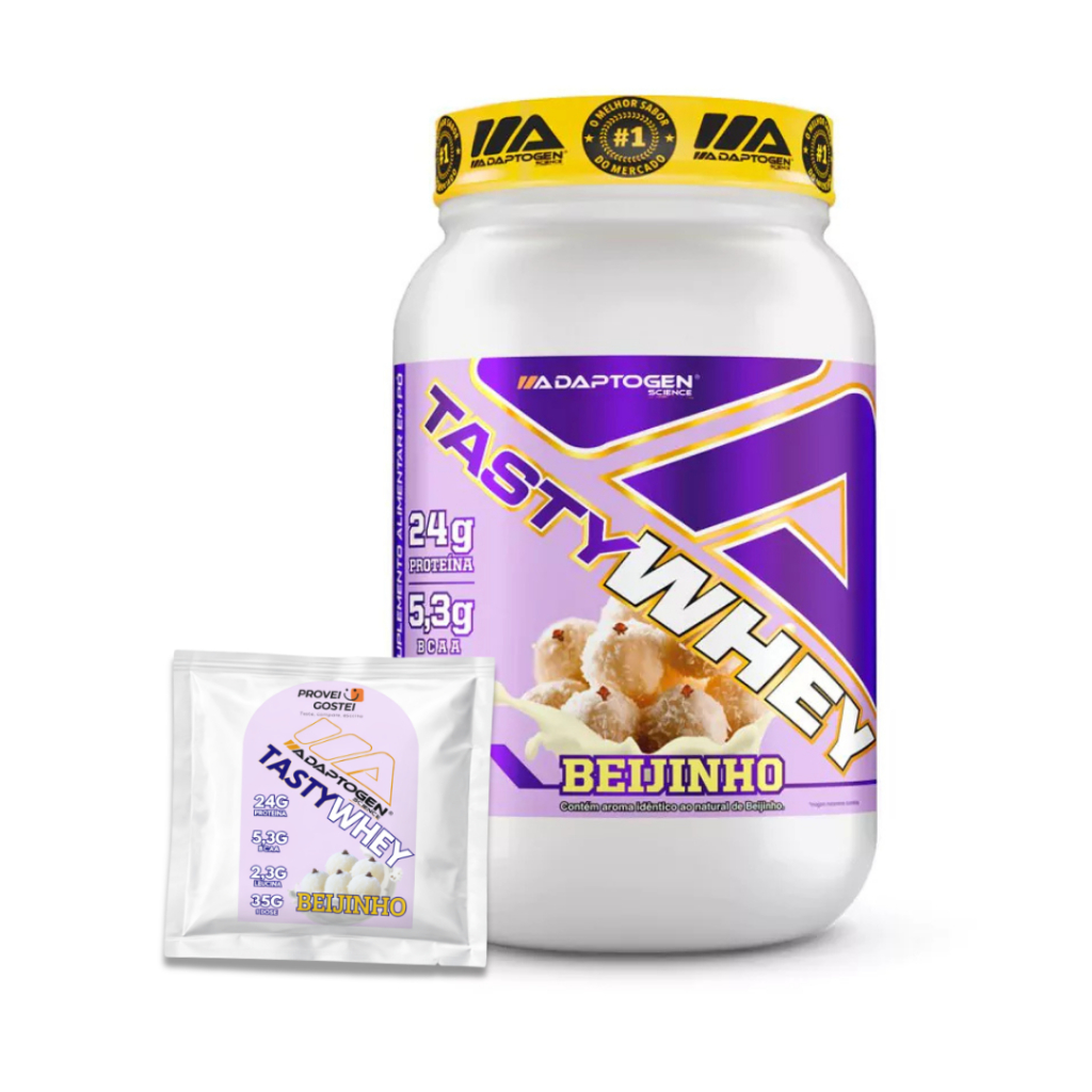 Tasty Whey 100% - Beijinho - 1 DOSE - Adaptogen - 35g