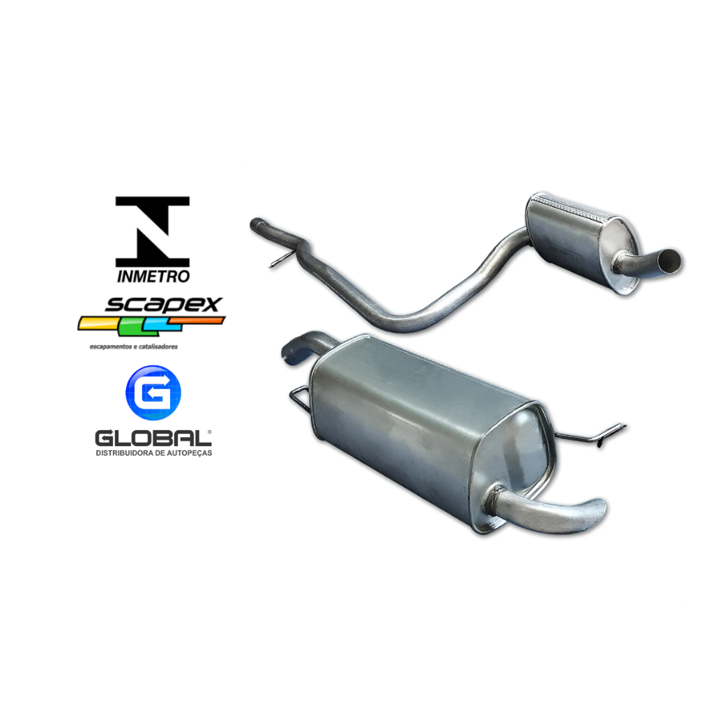 Kit Silencioso Escapamento Traseiro e Intermediario Ecosport 1.6 8v ...
