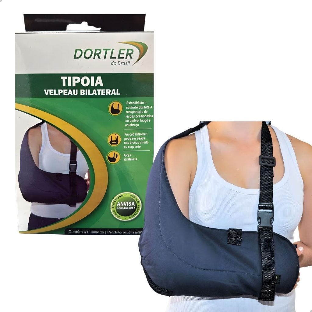 Tipoia Velpeau Bilateral Dortler para Ombro Braço Clavícula em Brim ...