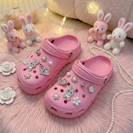 Sandália Feminina Chinelos de Praia Com Enfeites Luxo Confortável Eva