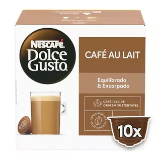 Dolce Gusto Café Au Lait 10 Cápsulas Caixa Fechada Original em Oferta na Shopee