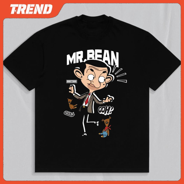 Camiseta Basica e OVERSIZED Mr Bean Graphic Carton Engraçado Meme