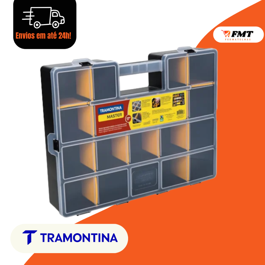 Maleta Plástica Organizadora P/ Ferramentas | Master 17'' C