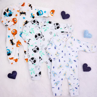 Kit 3 Macacão Para Bebê Masculino Menino em Soft dia a dia Confortável em Oferta na Shopee