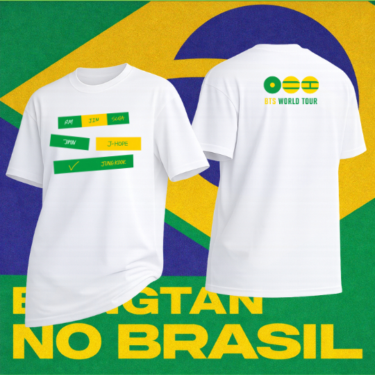 Camiseta BTS OT7 – Album ARIRANG World Tour Brasil 2026 SEVEN l