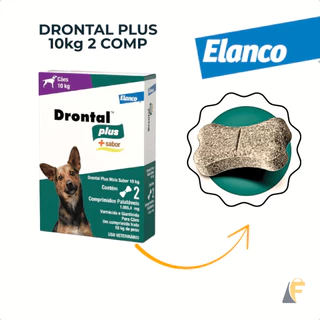 Vermifugo Drontal Plus 10kg Cães 2 Comprimidos Elanco em Oferta na Shopee