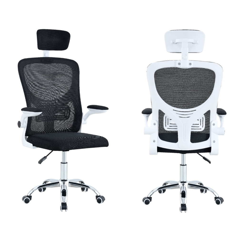 Cadeira Giratória Office Supreme Mesh Escritório Ergonômica com Encosto Reclinável