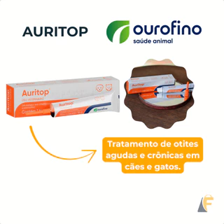 Auritop 15ml Gel Para Otites Cães Gatos Ourofino em Oferta na Shopee