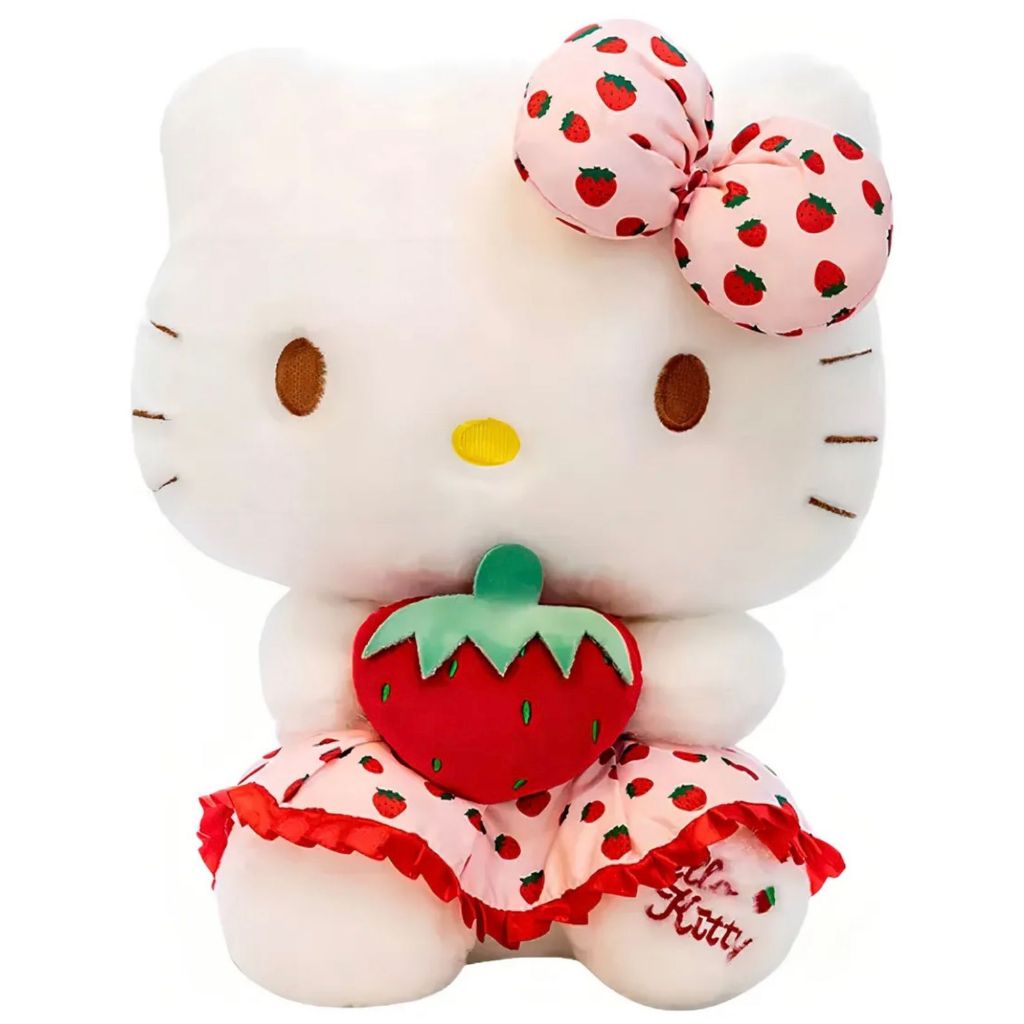Pelúcia Original Hello Kitty 30cm Morango Sanrio Antialérgico | Shopee ...