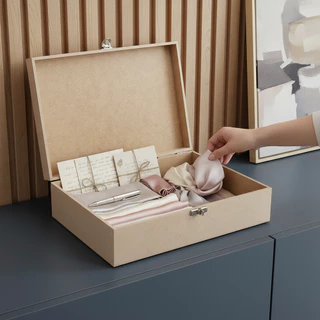 Caixa Retangular Lisa Com Dobradiça e Fecho Cadeado Diversos Tamanhos em Oferta na Shopee