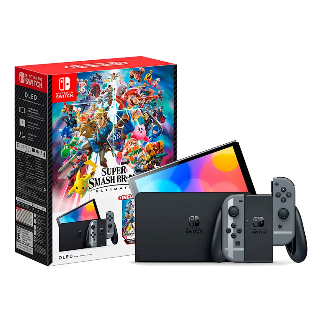 Nintendo Switch - Nintendo Switch Joy-Con とスマッシュブラザーズ Console Nintendo Switch Oled 64GB 1X Joy-Con Super Smash Bros