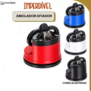 Amolador Afiador de Facas Alicates e Tesouras Profissional com Ventosa Base Fixa Afiamento Rápido