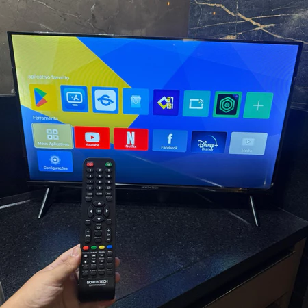 TV smart 32 polegadas Smart North Tech RÁPIDA E COMPLETA /Bluetooh/YouTube/HDMI/Netflix/Play Store/Wifi outros ..