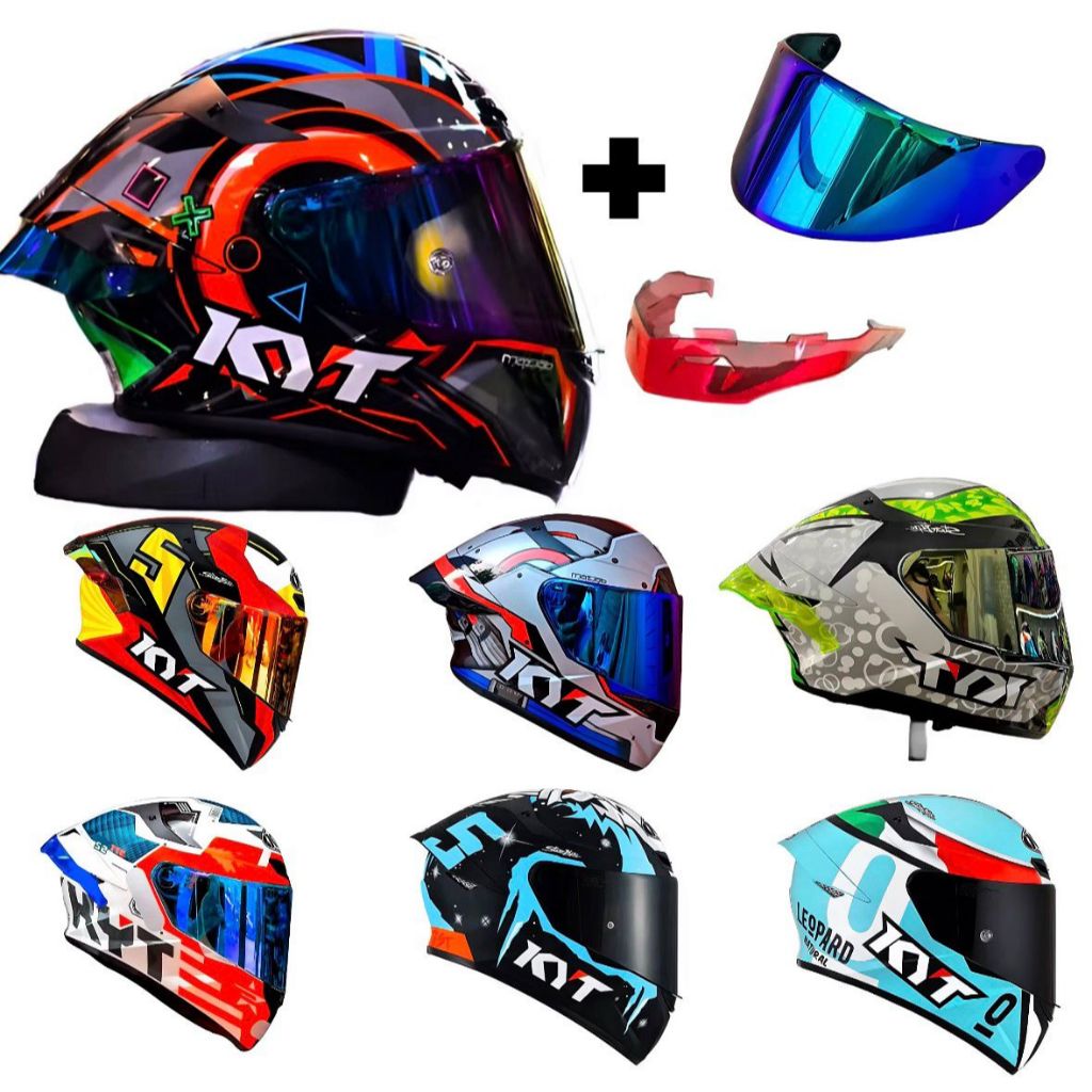 Capacete Kyt Tt Course kit Viseira extra + Aerofolio