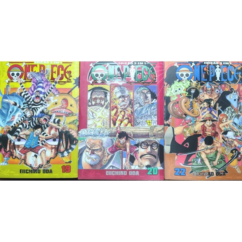 One Piece 3 em 1 - Vol 19- vol 20- vol 22
