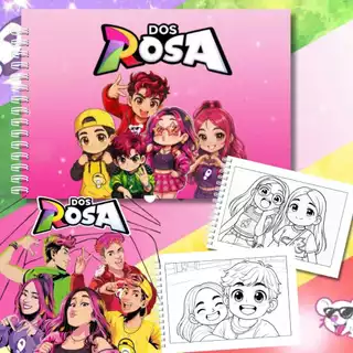 Livro de Colorir Dos Rosa A5 | Série Infantil da Internet | 50 Desenhos | Papel 180g | Capa Dura em Oferta na Shopee
