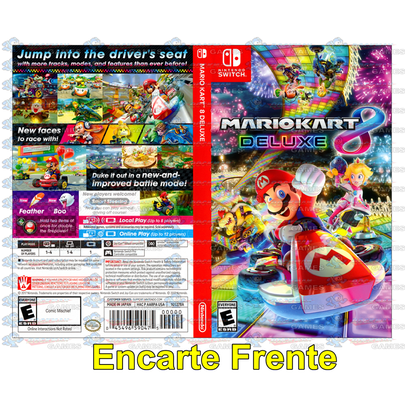 Encarte Repro Mario Kart 8 Deluxe - Nintendo Switch | Shopee Brasil