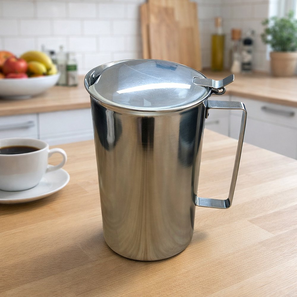 JARRA INOX 2L COM TAMPA ERGONÔMICA ALÇA CONSERVA TEMPERATURA | Shopee ...
