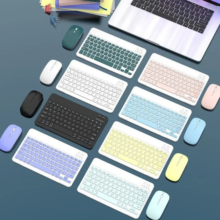 Kit Teclado E Mouse Bluetooth 5.2 Compatível Pc iPhone Android simplus ...