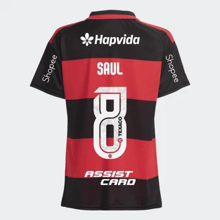 Manto Flamengo Masculina Jogo 1 Adidas 2026 - C/ Kit Patrocínio - Saúl 8 em Oferta na Shopee
