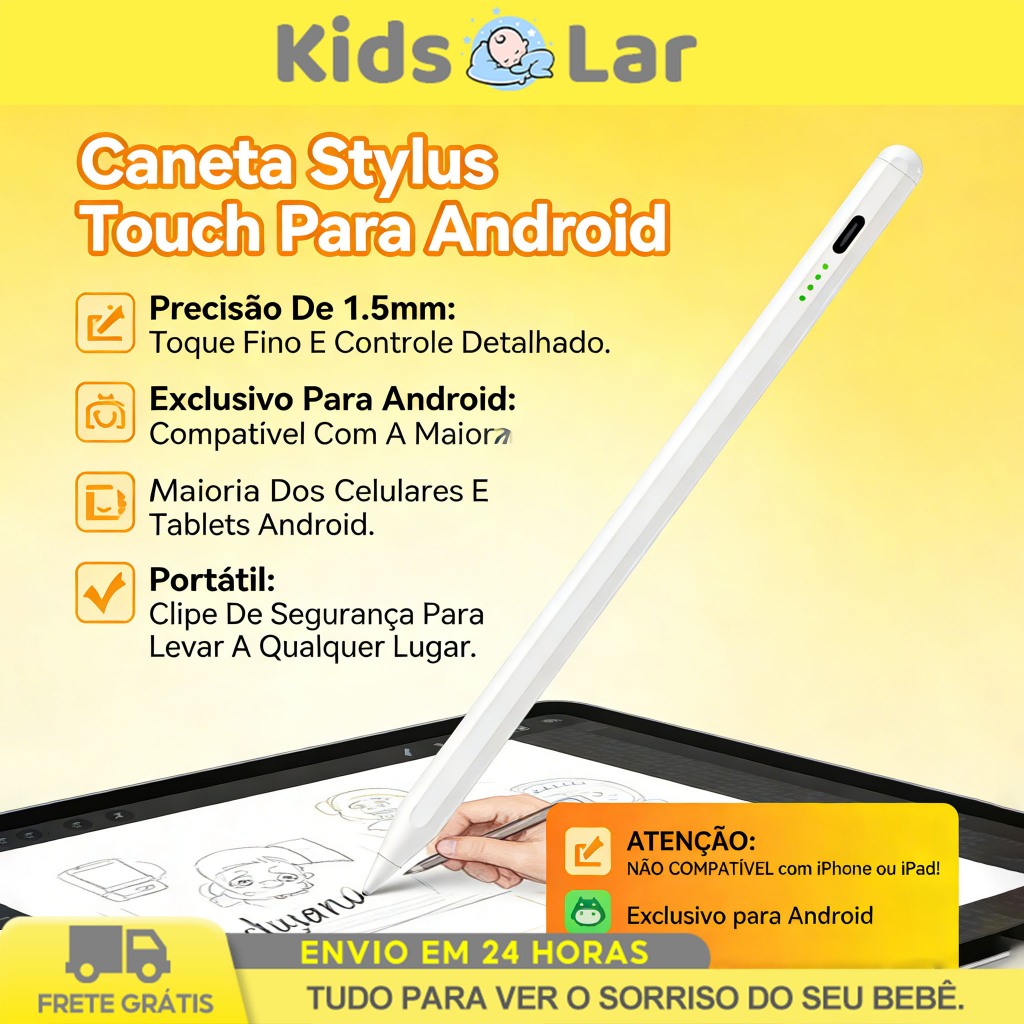 Caneta Stylus Touch Ponta Fina Escrever Adequada Para Redmi Android Sem Atraso De Escrita Com Huawei Universal