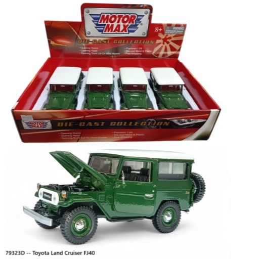 Miniatura Toyota Land Cruiser FJ40 Bandeirante Motor Max na escala