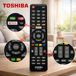 Controle remoto TOSHIBA para SMART TV LCD / NETFLIX, YOUTUBE / HY-294