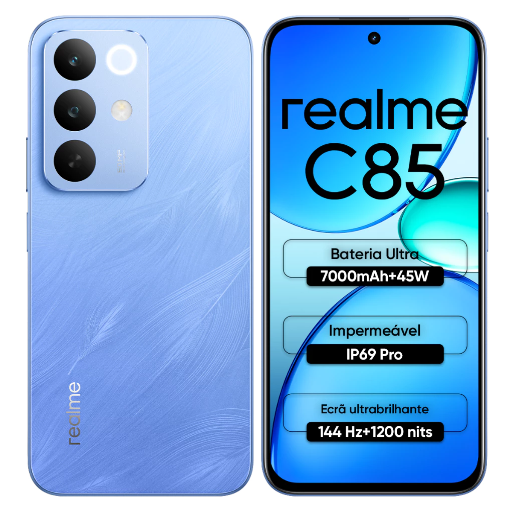 SMARTPHONE CELULAR REALME C85 4G (COM CAPINHA E PELÍCULA DE CORTESIA)