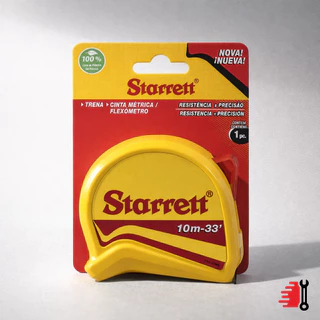 Kit 2 Trenas Starrett 10m Profissional Milímetros E Polegadas Fita De Aço