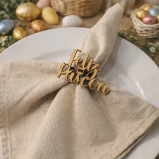 KIT 6 Anéis Porta Guardanapo em MDF Feliz Páscoa Decorativo Temático em Oferta na Shopee