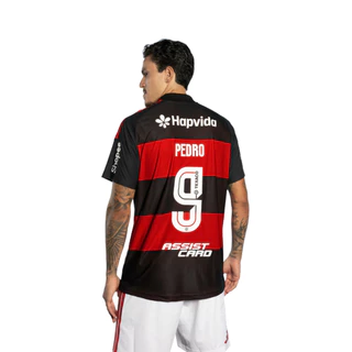 Manto Flamengo Masculina Jogo 1 Adidas 2026 - C/ Kit Patrocínio - Pedro 9 em Oferta na Shopee