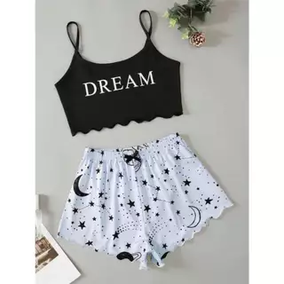 Pijama Feminino Baby Doll Estampa Estampado - Confortável, leve e ideal para Presente em Oferta na Shopee