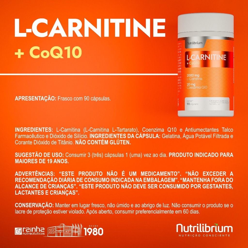 l carnitina + coenzima q10 para que serve Kit 2x L-carnitina 180 Caps 2000mg + Garrafa Squeeze Bodyaction Size:216 Pack Acheter DSIP 15mg – WatiForSkin
