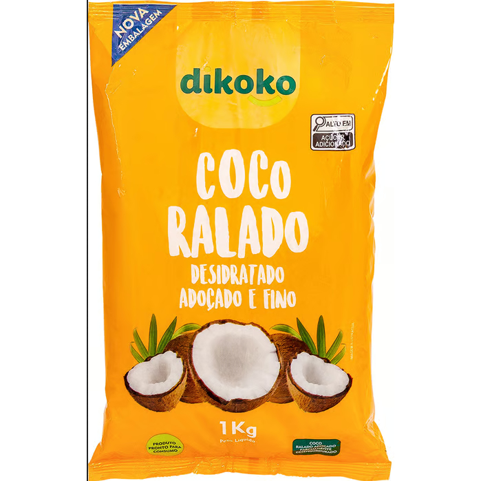 Coco Ralado Fino Dikoko 1kg | Integral Ideal para Confeitaria e ...