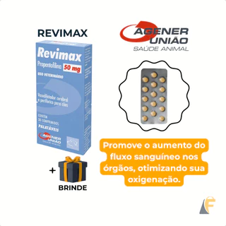 Revimax 50mg 30 Comprimidos Vasodilatador Cerebral Cães Idosos Agener União + Brinde em Oferta na Shopee