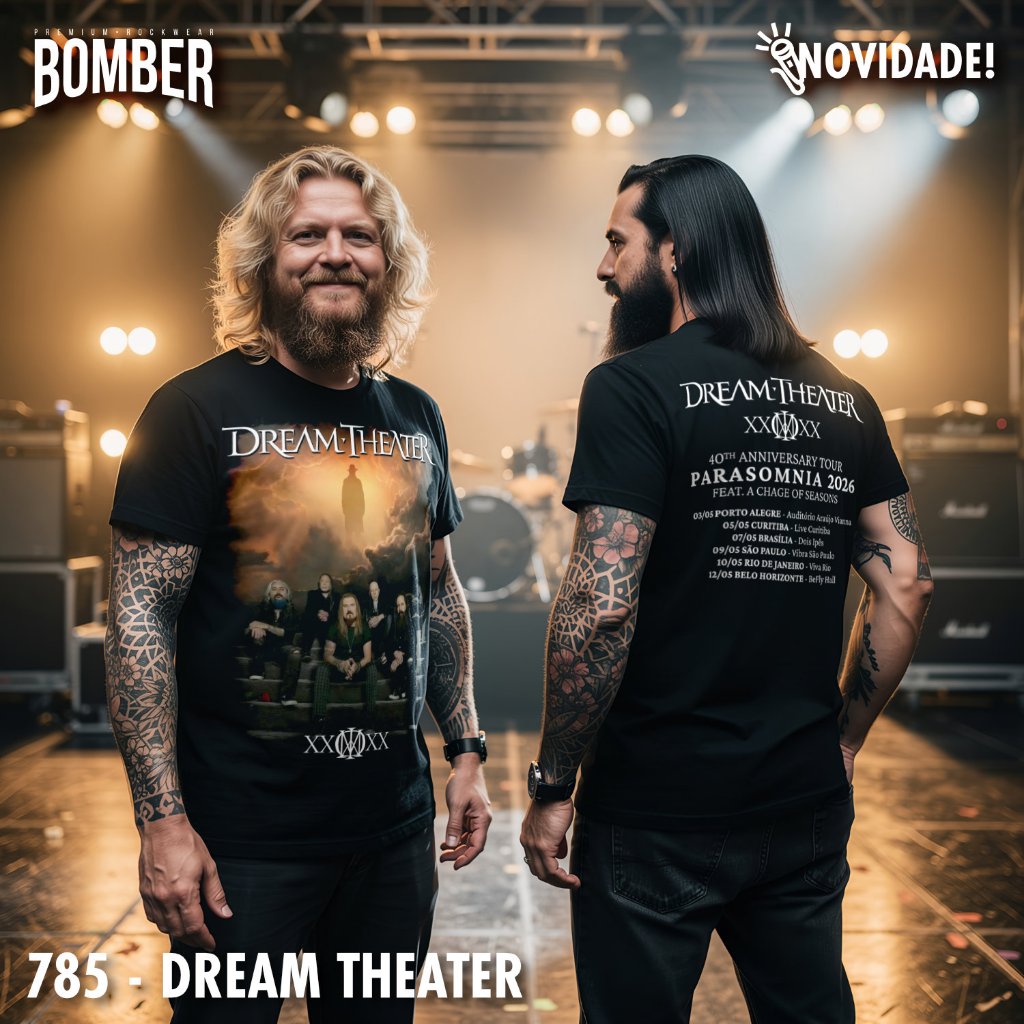 Camiseta Dream Theater Tour 2026 | Shopee Brasil