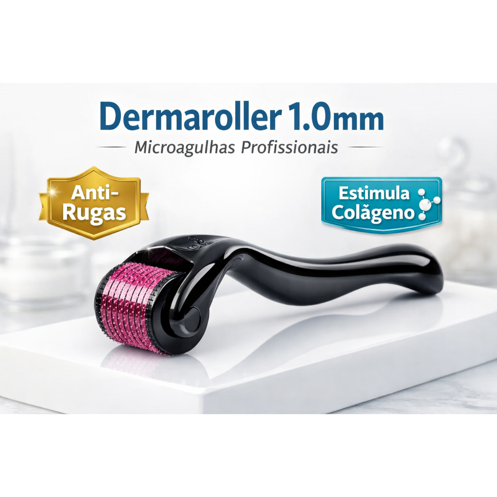 DERMAROLLER - Rolo com Microagulhas Anti Rugas 1mm | Shopee Brasil