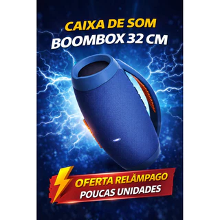 Caixa de Som Boombox Bluetooth Bivolt em Oferta na Shopee