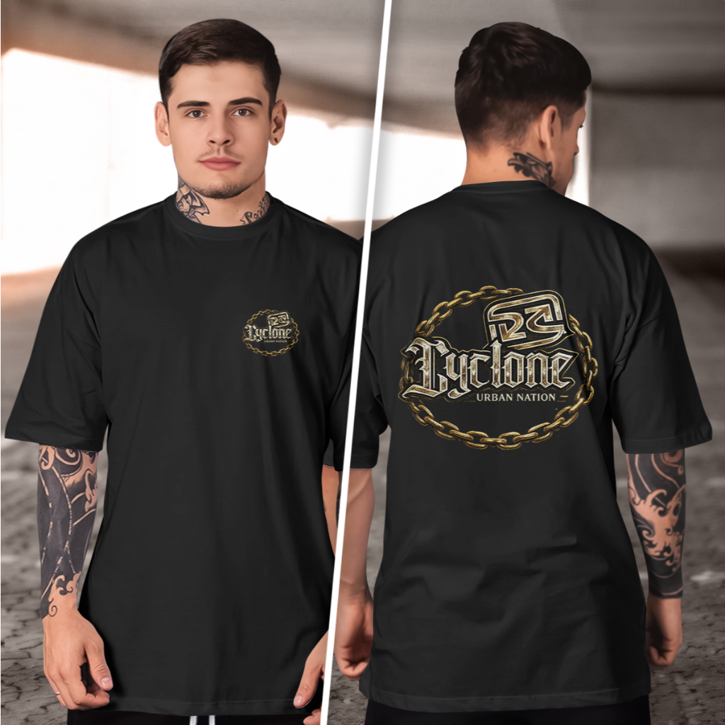 Camiseta Logo Cyclone Urban Nation com corrente conforto e estilo 100% ...