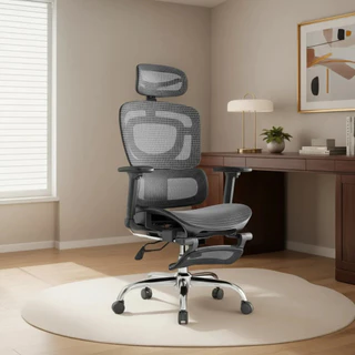 Cadeira Escritório Ergonômica Mônaco BT07/WT07 Luvinco Malha Respirável Lombar Adaptável Apoio Pés em Oferta na Shopee