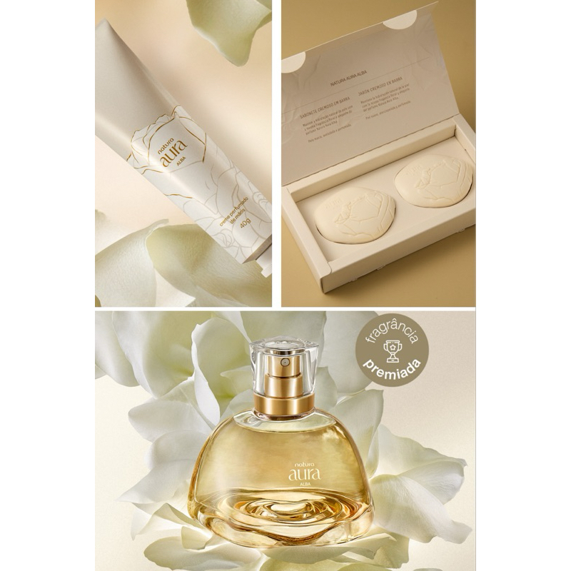 Kit Natura Aura Alba Completo (3 produtos) | Parfum 75ml + 02